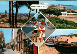 73479166 Malgrat De Mar Stadtpanorama Strand Kinder Trachten Strassenpartie Malg - Other & Unclassified