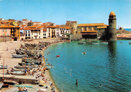 COLLIOURE  La Plage Et L'église Fortifiée    37 (scan Recto Verso)MH2983 - Collioure