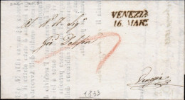 B55 - LETTERA PREFILATELICA DA VENEZIA 1833 - 1. ...-1850 Prephilately