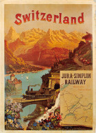 SUISSE Switzerland Jura Simplon Railway  PUB Publicité   53(scan Recto Verso)MH2990 - Werbepostkarten