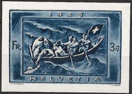 Dono Svizzera Don Suisse 1945: Rettungsboot Zu WIII 21 A Mi 445 Aus Block 11 Yv 405 Du BF ** MNH (Zu CHF 100.00 ) - Bloques & Hojas