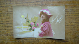 Ancienne Carte De Bonne Année , Petite Fille - Neujahr