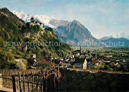 73479007 Vaduz Panorama Schloss Alpen Vaduz - Liechtenstein