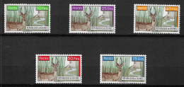 Guinea 1961 MiNr. 72 - 76  Animals Bohor Reedbuck (Redunca Redunca) 5v MNH** 5.90 € - Guinée (1958-...)