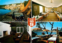73478958 Kraljevica Hotel Uvala Scott Restaurant Terrasse Hafen Fischerboote Kra - Kroatien