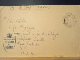 Grande Bretagne FPO 308, 24/05/1945, Passed By Censor N°15095 Pour Les USA Life Magazine - Postmark Collection