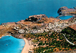 73478069 Lindos Lindo Akropolis Fliegeraufnahme Lindos Lindo - Greece