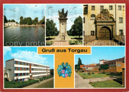 73477987 Torgau Strandbad Denkmal Schloss Hartenfels Schule Hallenbad Torgau - Torgau