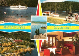 73477879 Slapske Jezero Sporthotel Zivohost Fahrgastschiff Hausboot Landschaftsp - Tchéquie