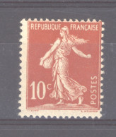 0ob  0514  -  France  :  Yv  134d  *   Type II - 1906-38 Säerin, Untergrund Glatt