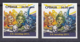 Serbia 2011 Children Week Dogs Cats Fauna Tax Charity Surcharge Self-adhesive Sticker - Serbien