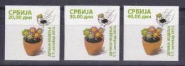 Serbia 2012 Children Week Flowers Flora Tax Charity Surcharge Self-adhesive Sticker - Serbia
