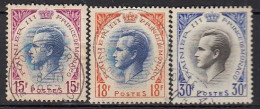 MONACO  509-511, Gestempelt,Rainer III., 1955 - Used Stamps