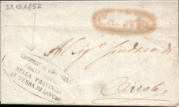 B60 - LETTERA PREFILATELICA DA CASERTA AD AIROLA 1852 - 1. ...-1850 Prephilately