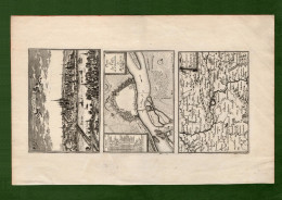 ST-DE MAINZ 1667 Rheinland-Pfalz Deutschland Mayence MAGONZA Kupferstich Panorama+Stadtplan+Karte Der Umgebung - Prints & Engravings