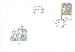 FDC 421 Czech Republic - Traditions Of The Czech Stamp Design 2005 Karlstein Castle - Postzegels Op Postzegels