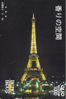 Japan Prepaid Quo Card 1000 - Paris Eiffel Tower By Night France - Japón