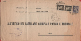 ITALIA - Storia Postale Luogotenenza - 1945 - 1 Imperiale + 2x 10c Imperiale Senza Fasci - Piego Manoscritto Tra Sindaci - Marcophilie