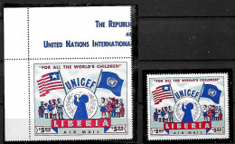 LIBERIA STAMPS 1954 , UNICEF, MNH - Liberia