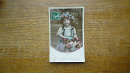 Ancienne Carte , Petite Fille - Retratos