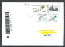 ITALY Italia 2024 Registered Air Mail Cover To Estonia - 2021-...: Storia Postale