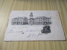 CPA Rennes (35).L'Hôtel De Ville - Carte Oblitérée Le 19/04/1900. - Rennes