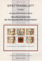 Germany Deutschland 1982-25 Bundesprasidenten Der Bundesrepublik, Canceled In Bonn - 1981-1990