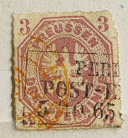 Prusse/ Preussen YT N° 14 Oblitéré / Used Cachet Jaune - Afgestempeld