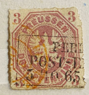 Prusse/ Preussen YT N° 14 Oblitéré / Used Cachet Jaune - Usati