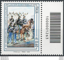 2009 Italia Lancieri Di Montebello Codice A Barre MNH Unif. 3167cb - Autres & Non Classés