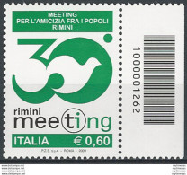 2009 Italia "amicizia Tra I Popoli" Codice A Barre MNH Unif. 3166cb - Altri & Non Classificati