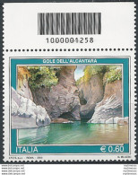 2009 Italia Gole Dell'Alcantara Codice A Barre MNH Unif. 3162cb - Andere & Zonder Classificatie