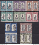 1930 ERITREA, N° 155/164  10 Valori  MNH/** COPPIA ORIZZONTALE - Erythrée