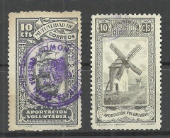 SPAIN Spanien Espana 1930ies Tax Revenue Agricultura Aportacion Voluntaria O Ship Der Schiff Karavelle & Wind Mill - Sonstige & Ohne Zuordnung