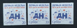 Serbia 2023 Children Week Giraffes Birds Rocket Cars Ducks Elephants Dogs Tax Charity Surcharge Self-adhesive Sticker - Serbien