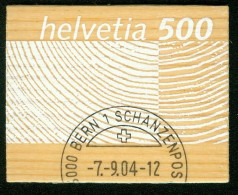 Bm Switzerland 2004 MiNr 1889 (on Original Foil) Used | Sustainable Wood Production. (from Wood Veneer) #5-0202 - Oblitérés