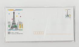 FRANCE 1990 5 Enveloppes Prêt à Poster Illustrés Et 5 Cartes Correspondantes Assorties Panorama De Paris Sous Blister - PAP: Sonstige (1995-...)