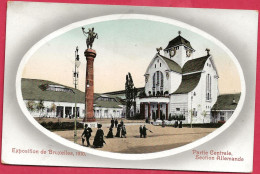 C.P. Bruxelles = Exposition 1910 :   Partie  Centrale  :  Section  Allemande - Bruselas (Ciudad)