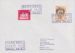 Brief  Bern - Kehrsatz  (Bahnstempel Einnehmerei Kasse 25)       1973 - Brieven En Documenten