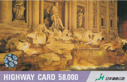 Japan Prepaid Highway Card 58000 - Rome Italy Trevi Fountain - Japón