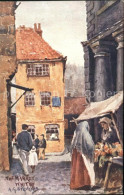 11732857 Whitby UK The Market Water Colour Drawing AG Stevens Kuenstlerkarte  - Andere & Zonder Classificatie