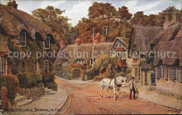 11732794 Shanklin Old Village Horse Water Colour Drawing AR Quinton Kuenstlerkar - Andere & Zonder Classificatie