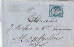 Lettre De Tarascon à Montpellier LAC - 1849-1876: Classic Period