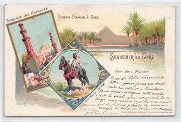 Egypt - CAIRO - Litho - Horseman - Mamluk Tombs - Giza Pyramid - Publ. Stab. Armanino  - Otros & Sin Clasificación