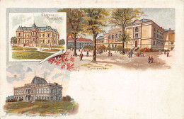 GENÈVE - Litho - Château Rothschikd - L'Université - Musée Ariana - Ed. Inconnu  - Genève