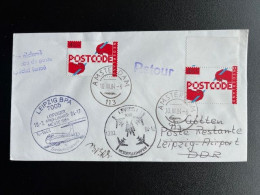 NETHERLANDS 1984 SPECIAL FLIGHT COVER AMSTERDAM TO LEIPZIG 10-03-1984 NEDERLAND LEIPZIGER MESSE - Storia Postale