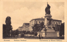 Romania - BUCUREȘTI - Universitatea Si Statuia Bratianu - Ed. Monopol  - Roemenië