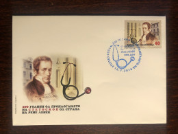 MACEDONIA FDC COVER 2016 YEAR  LAENEC STETHOSCOPE HEALTH MEDICINE STAMPS - Noord-Macedonië