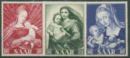 Saarland 1954 Marianisches Jahr: Gemälde 351/53 Postfrisch - Unused Stamps