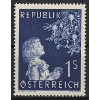 Österreich 1954 Weihnachten: Mädchen Vor Christbaum 1009 Postfrisch - Nuovi